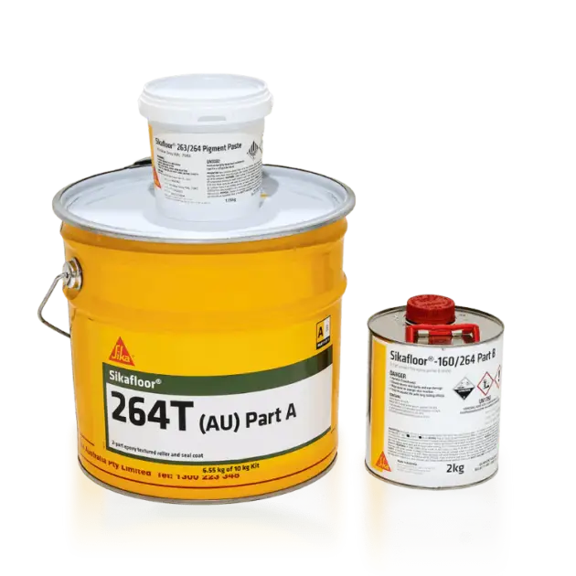 Sikafloor 264T AU Epoxy Coating full 9.7kg kit including 1 x Pigment Pack