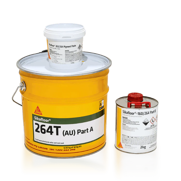 Sikafloor 264T AU Epoxy Coating full 9.7kg kit including 1 x Pigment Pack